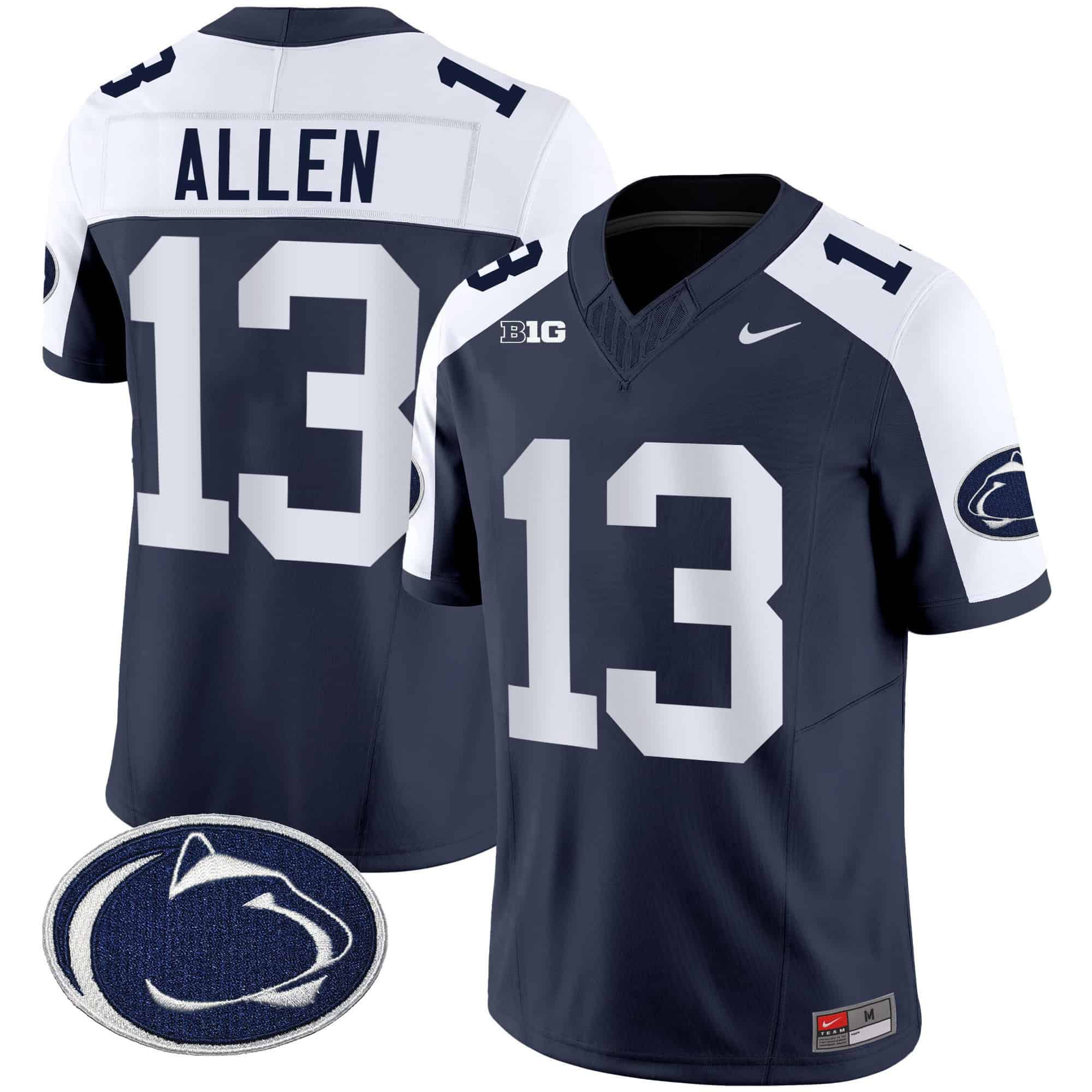 Men Penn State Nittany Lions #13 Allen Drak Blue 2024 Nike Vapor Limited NCAA Jersey